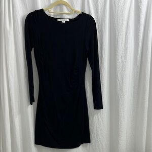 Diane Von Furstenberg Black Sheath Long Sleeve Dress